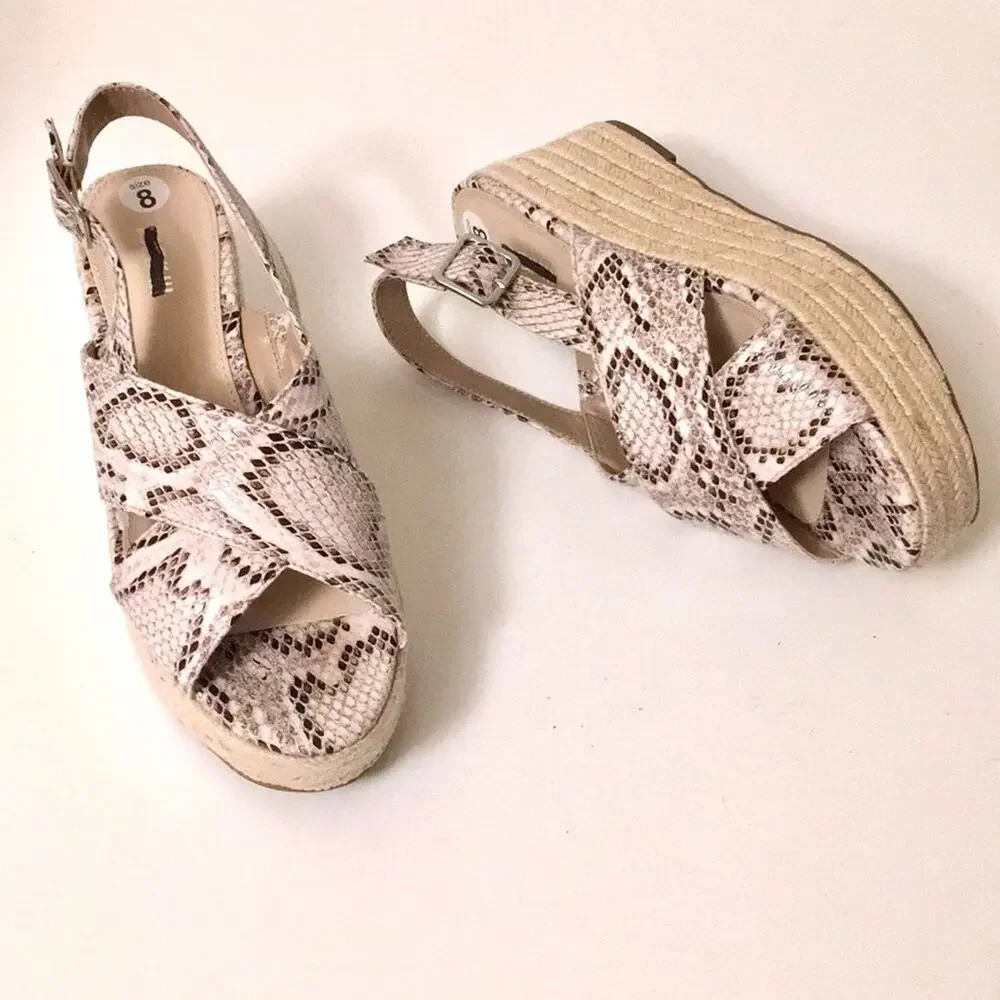 Bar||| BIANKA platform wedges espadrilles sz 8 EUC